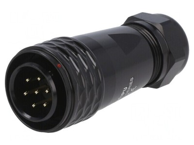 Mufă SA20 tată 7 pini IP67 10A 500V cablu 8-12mm foto