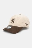 New Era sapca culoarea bej, neted, 60595308