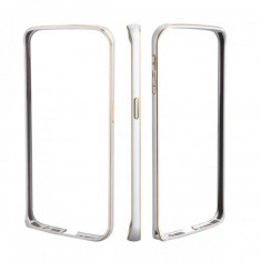 Husa Bumper Metal Samsung S6 Edge+ G928 Silver&amp;Gold