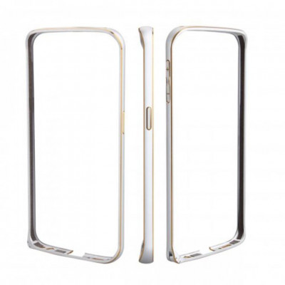 Husa Bumper Metal Samsung S6 Edge+ G928 Silver&amp;amp;amp;Gold foto