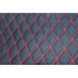 Material special pentru covorase auto romb negru / cusatura rosie. Cod: COV02NR Automotive TrustedCars