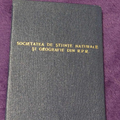 Carnet de Membru Societatea de stiinte naturale si geografie din R.P.R.1958