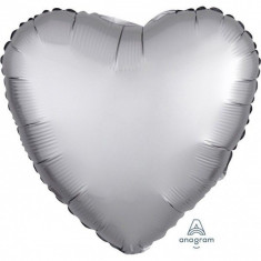 Balon Folie Inima 43cm Satin Luxe Platinum foto