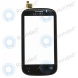 Digitizor ecran Alcatel One Touch Pop C3, panou tactil negru+ Capac frontal