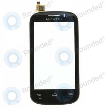 Digitizor ecran Alcatel One Touch Pop C3, panou tactil negru+ Capac frontal foto