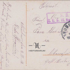 HST CP14 Carte postala 1916 stampila 15 Bayerische Infanterie Regiment