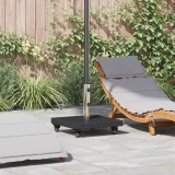 VidaXL Baza de umbrelă cu roți pentru st&acirc;lpi de &Oslash;38/48mm, granit negru, 30 kg, pătrată.