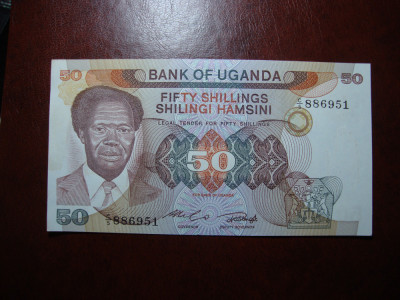 UGANDA 50 SHILINGI 1985 UNC foto