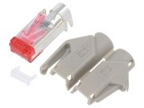 Conector RJ45 Cat 6 aurit 8p8c pe cablu