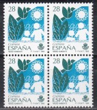 Spania 1993 - Protectia mediului, Bloc de 4, MNH, Nestampilat
