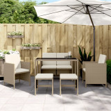 Gossi set mobilier pentru gradina, 6 piese, cu perne, bej, poliratan