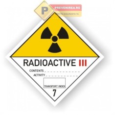 Eticheta pentru materiale radioactive foto