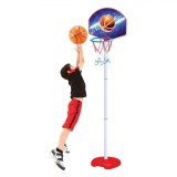 Set Baschet Dede, Panou și Coș Reglabil, Bază Umplută cu Apă, Minge Inclusă, &Icirc;nălțime Maximă 155cm, Multicolor, Oem