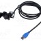 Cablu USB 3.2 Gen1 AMPHENOL cu conector composite și flanșă pătrată