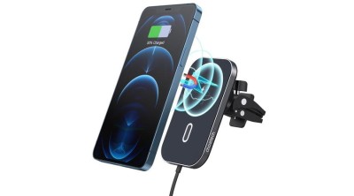 Choetech Car Kit Car Kit Magnetic Attachment Induction Qi Charger 15W (compatibil MagSafe) Negru (T200 -F) foto