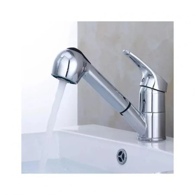 Baterie Tip Frizerie cu Dus Extractabil, Aliaj, Crom, FR001 foto