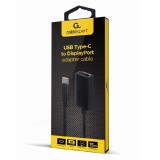 Cablu video GEMBIRD, adaptor USB 3.1 Type-C (T) la DisplayPort (M), 15 cm, Rezolutie maxima 4 K UHD