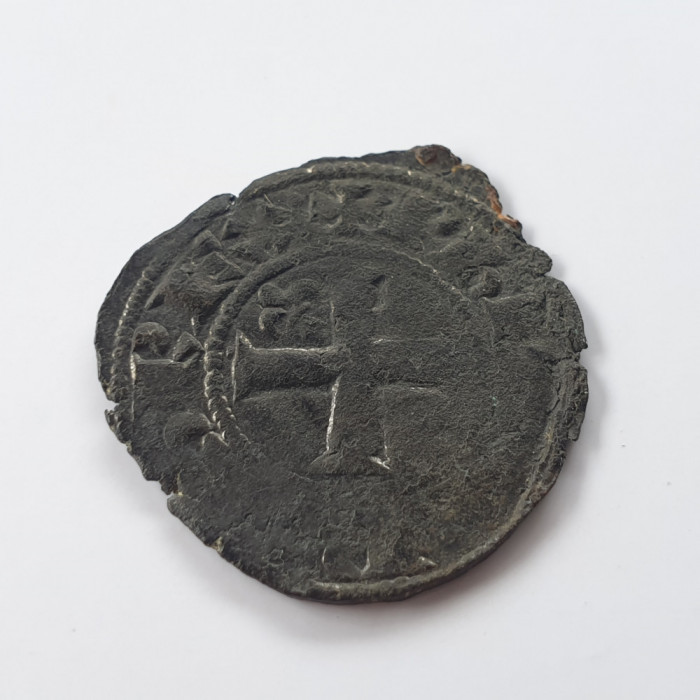 Franța Double Tournois/2 deniers (1295-1303)argint Filip lV certificat