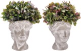 Cumpara ieftin Set 2 vaze ceramica cu plante artificiale 18 x 18 x 32 cm