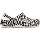 Saboti Crocs Warped Checker Clog Kids Alb - White/Black