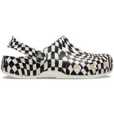 Saboti Crocs Warped Checker Clog Kids Alb - White/Black