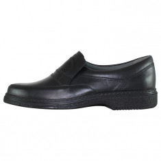 Pantofi casual barbati piele naturala - Otter negru - Marimea 44 foto