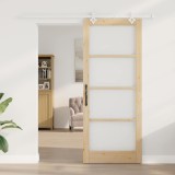 vidaXL Ușă Glisantă Manual Maro 86 x 211 cm Lemn și metal