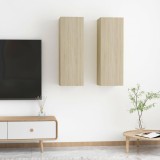 VidaXL Comode TV, 2 buc., stejar Sonoma, 30,5x30x90 cm, lemn prelucrat