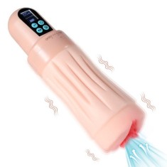 Masturbator automat XISE SucTroker V3.0 III, simulare vaginală realistă, funcții multiple de vibrație și aspirație, culoarea pielii