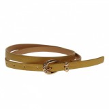 Curea dama, casual-eleganta, din piele ecologica, latime 1.3 cm, galben - CKD006, CK LEATHER