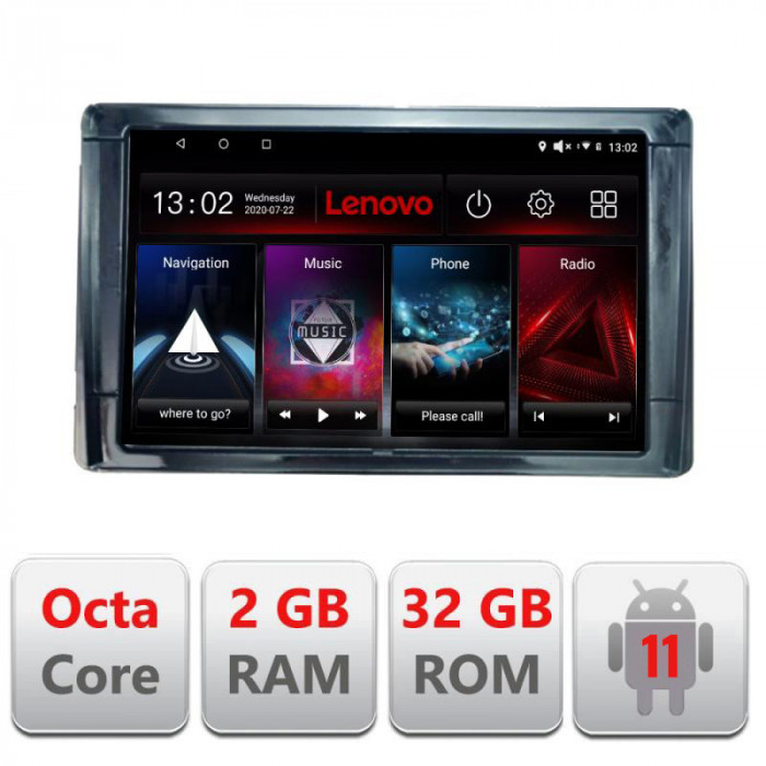 Navigatie dedicata Toyota 2DIN D-TY2DIN Lenovo Octa Core cu Android Radio Bluetooth Internet GPS WIFI DSP 2+32 GB 4G KIT-TY2DIN CarStore Technology