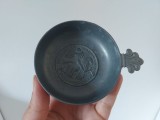 Cupa somelierului degustare vin marcata, metal, vintage, colectie
