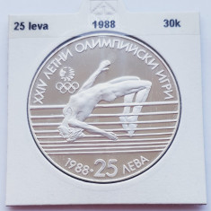 339 Bulgaria 25 Leva 1988 Summer Olympics, Seoul km 186 UNC argint