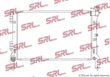 Radiator Hyundai Sonata Lf 14-19, motor: 2.0, 2.0 h, iesire - conector rapid, 636x398x15,5, SRLine, Aluminiu/ Plastic brazat, 25310-E6000; 25310E6100