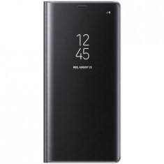 Husa de protectie Clear View Standing pentru Samsung Galaxy Note 8 - Black foto