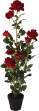 Planta artificiala Rose, H95 cm, polipropilena, rosu, Excellent Houseware