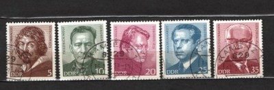 GERMANIA (DDR) 1972 - ANIVERSARI. PERSONALITATI. SERIE STAMPILATA, W14 foto