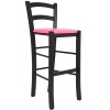 Scaun Paesana bar - cadru wenge - imitatie piele roz - 21896