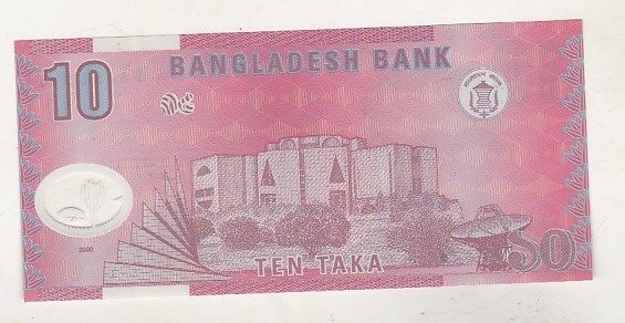 bnk bn Bangladesh 10 taka 2000 , polimer , unc