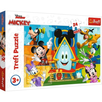 PUZZLE TREFL 24 MAXI MICKEY MOUSE CASA PRIETENILOR AMUZANTI foto