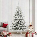 VidaXL Brad de Crăciun artificial cu ramuri articulare Alb 210 cm 3395652