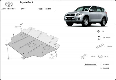 Scut motor metalic Toyota Rav 4 Benzina 2006-2012 foto