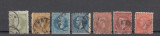 1876 LP 39 CAROL I EMISIUNEA I BUCURESTI SERIE CU VARIETATE STAMPILATA, Stampilat