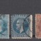 ROMANIA 1876 LP 39 CAROL I EMISIUNEA I BUCURESTI SERIE CU VARIETATE STAMPILATA