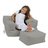 Cumpara ieftin Taburet puf beanbag de gradina Kids Gri