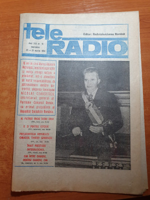 revista tele radio 25 -31 martie 1984 foto