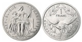 New Caledonia 2002 - 1 franc, aluminiu, UNC