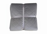 Cuvertura de pat velour matlasata reversibila SomnArt 220x240 cm gri