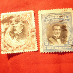 2 Timbre Ecuador 19011+ 1 Timbru 1909 - Personalitati - stampilate