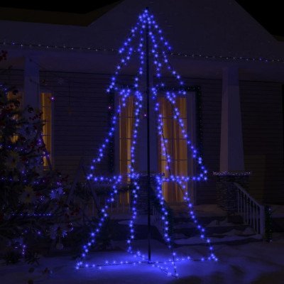 vidaXL Brad Crăciun conic, 300 LED-uri, 120x220 cm, interior&amp;amp;exterior foto